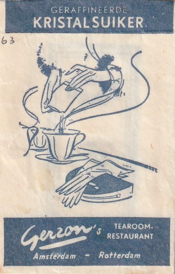 suikerzakje #339 : Gerzo'ns Amsterdam Rotterdam, Verzenden, Nederland
