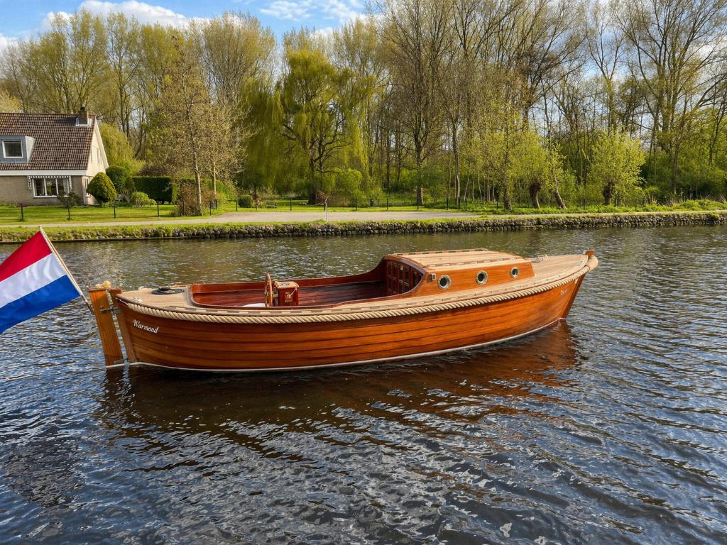 Breedendam Admiraalssloep 8.25m – Mahonie sloep met kajuit, Watersport en Boten, Sloepen, Ophalen, 10 tot 30 pk, Gebruikt, Binnenboordmotor