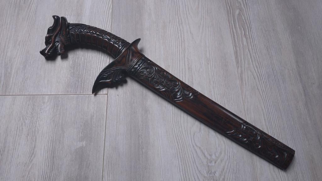 Handgesneden Drakenkop Sabel - Decoratief Zwaard, Ophalen of Verzenden