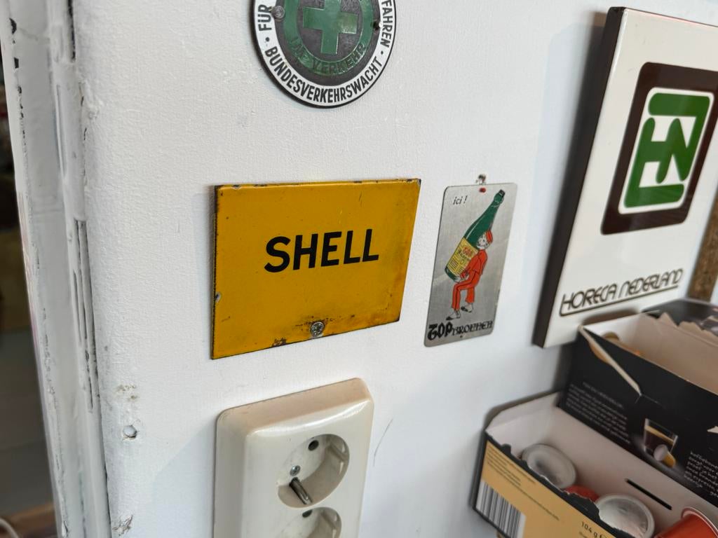 SHELL emaille reclame bordje, Ophalen of Verzenden