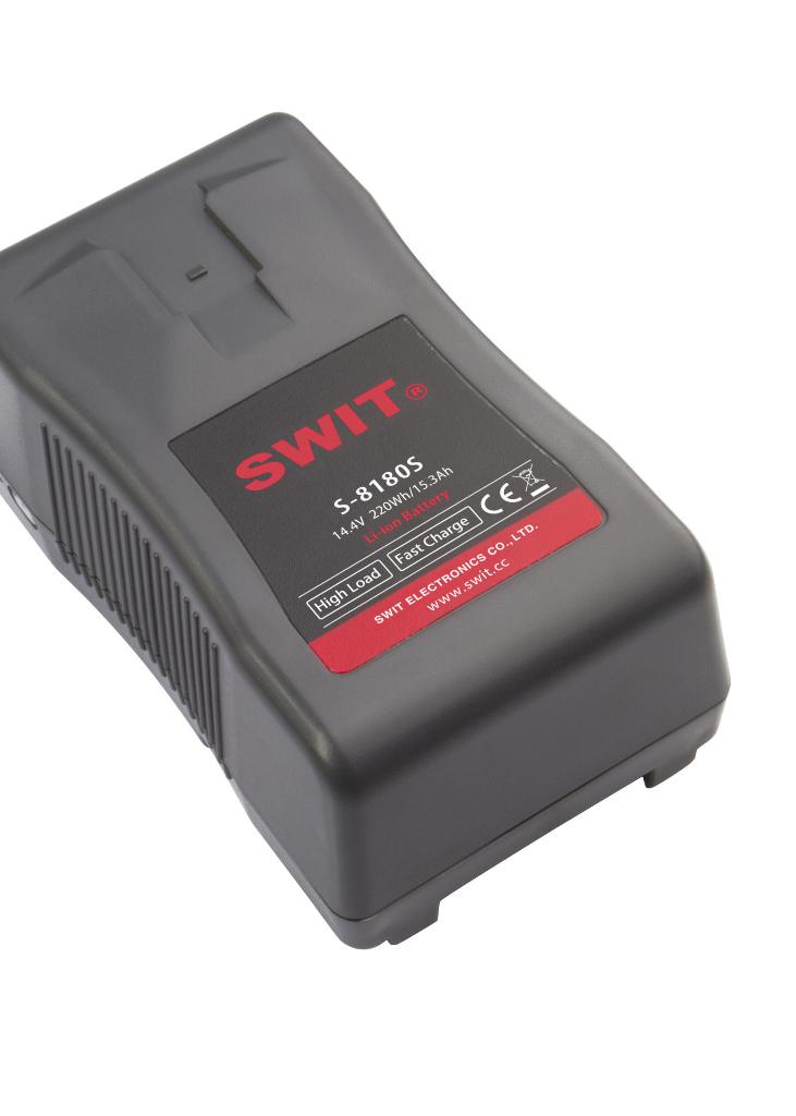 S-8180S 220Wh High load V-mount Battery, SWIT Electronics Europe GmbH, Nieuw, Ophalen of Verzenden, Heerdterbuschstr.10 / Halle 9   41460 Neuss, Germany