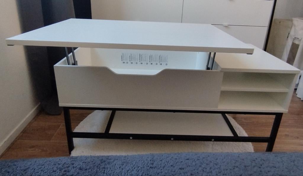 Nieuwe Lift Top Salontafel Wit, Ophalen, Nieuw, 50 tot 100 cm, Minder dan 50 cm