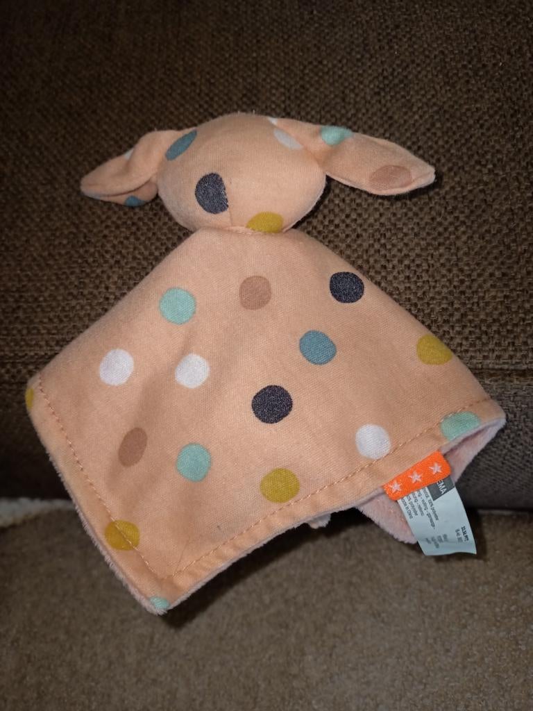 Hema kroeldoek rammelaar roze met stippen. Hond / konijn., Hema, Zo goed als nieuw, Klein (minder dan 20 cm), Hond