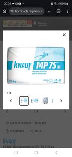 3 zakken Knauf MP 75 machine spuitgips 25 kg, Doe-het-zelf en Verbouw, Ophalen of Verzenden, Nieuw, Overige typen