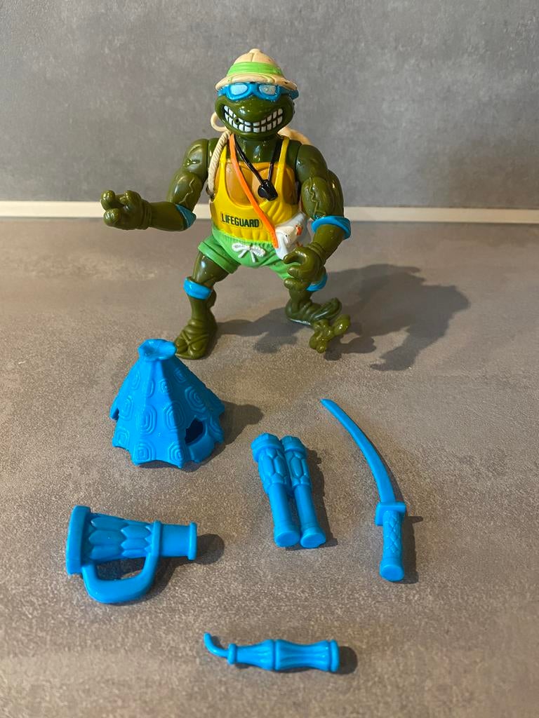 Tmnt Turtles: Lifeguard Leo 1992 playmates toys, Verzamelen, Ophalen of Verzenden, Gebruikt