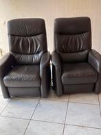 Gratis: 2 comfortabele elektrische relaxstoelen, Huis en Inrichting, Fauteuils, Ophalen of Verzenden, Gebruikt, Leer, 75 tot 100 cm