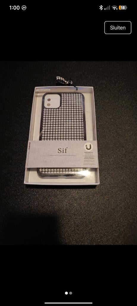 IPhone 11 Hoesje-Zwart/Wit Houndstooth Design OP IS OP, Ophalen of Verzenden, Nieuw, IPhone 11, Hoesje of Tasje