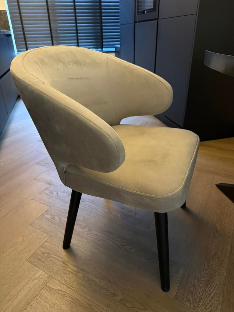 Richmond Interiors Eetkamerstoel Indigo Velvet, Huis en Inrichting, Fauteuils, Ophalen of Verzenden, Zo goed als nieuw, Minder dan 50 cm