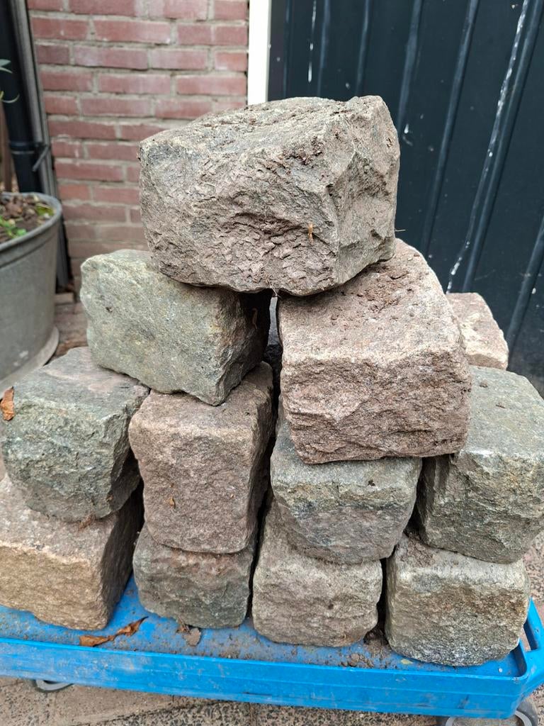 40 natuurstenen kinderkoppen / kasseien, Ophalen of Verzenden