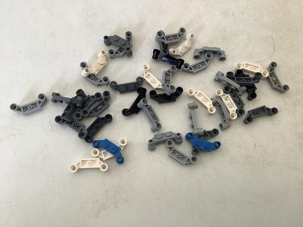 Lego plaat aangepast 1x4 offset (7), Ophalen of Verzenden, Gebruikt, Losse stenen, Lego