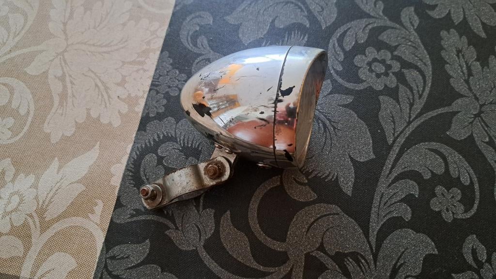 Vintage fiets voorlamp, chroom, gebruikt, Ophalen, Gebruikt, Overig, Voorlicht