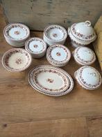 Compleet geranium servies bruin Societe ceramique scm, Ophalen