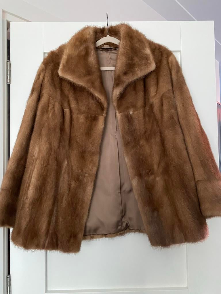 Prachtige Nerts Bondjas - Maat 38-40, Ophalen of Verzenden, Gedragen, Maat 38/40 (M), Bruin