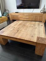 Salontafel en TV-meubel van massief eikenhout, Ophalen, Gebruikt, 100 tot 150 cm, 150 tot 200 cm