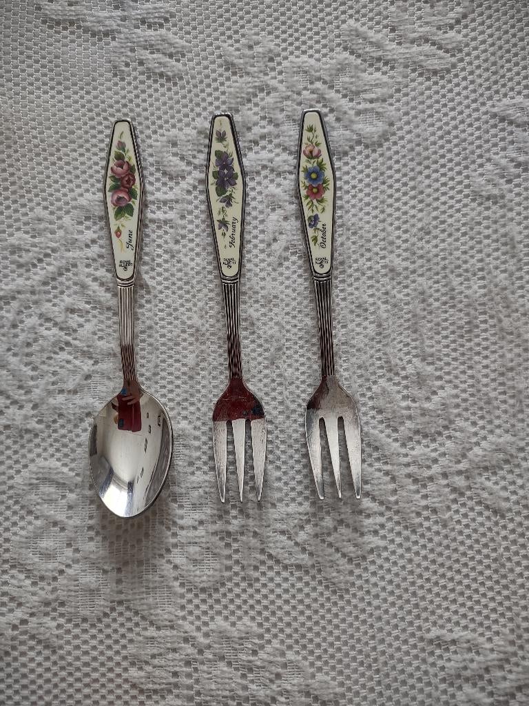 silverplated royal albert lepeltje en vorkje, Ophalen of Verzenden