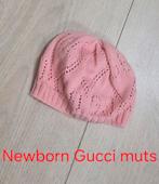Roze gebreide muts voor baby's van het merk Gucci, Maat 50, Meisje, Gucci, Ophalen of Verzenden
