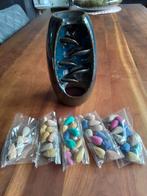 Keramische wierookbrander  inclusief wierook kegels, Overige materialen, Bruin, Ophalen of Verzenden, Zo goed als nieuw