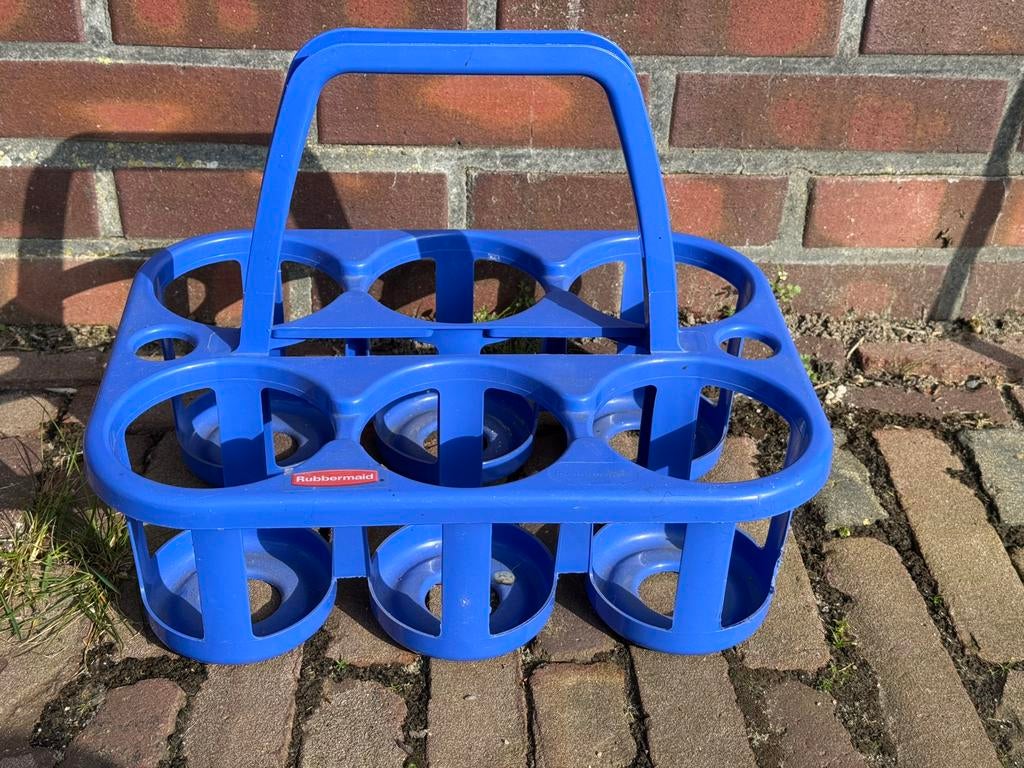 Blauwe flessendrager / flessenhouder van Rubbermaid, Ophalen of Verzenden, Gebruikt