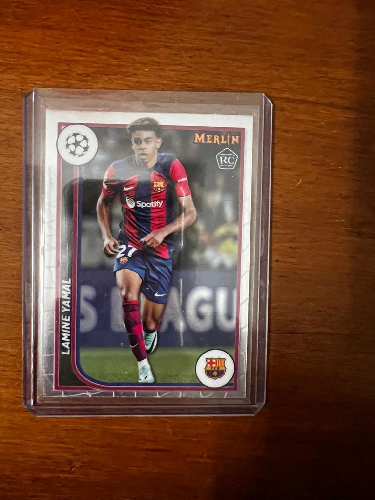 Lamine Yamal Rookie kaart Topps, Ophalen of Verzenden, Zo goed als nieuw, Plaatje