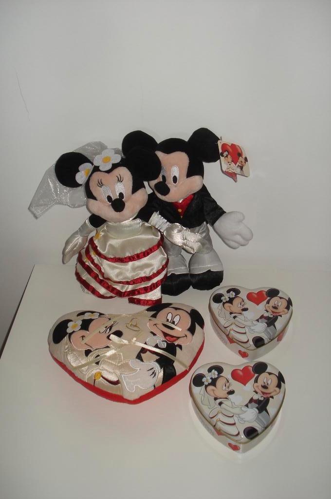 Knuffel Bruidspaar Disney Mickey en Minnie Mouse Nieuw, Ophalen of Verzenden, Mickey Mouse, Nieuw, Knuffel
