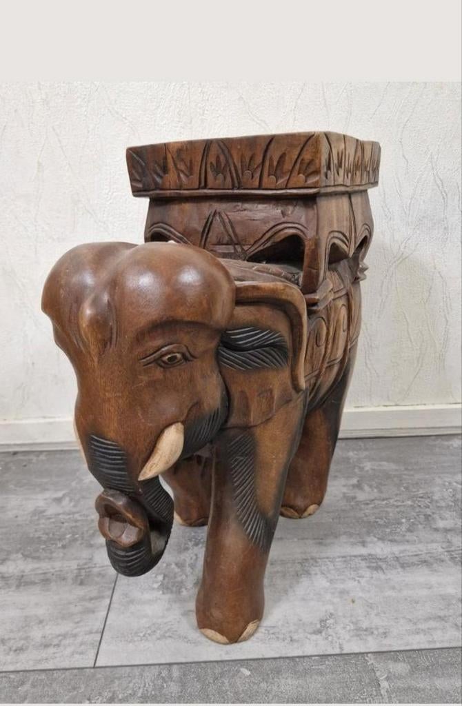 Bloemenstandaard .vierkant, exotisch hout, handgemaakt, Ophalen