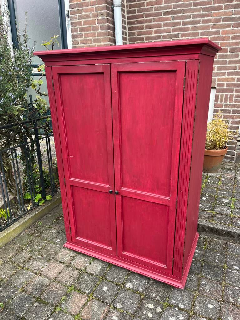 Bordeaux rode tv-kast - gratis af te halen, Ophalen, Gebruikt, 100 tot 150 cm, 50 tot 100 cm