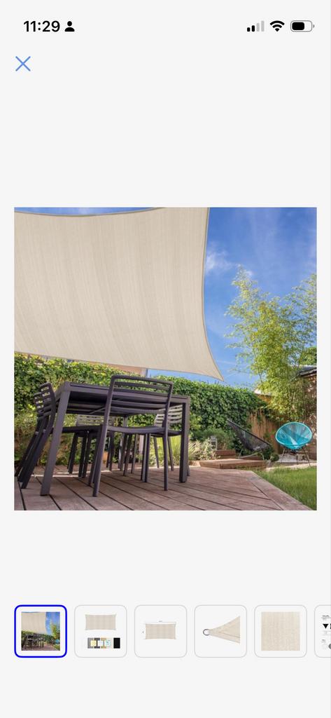TecTake Beige Stoffen zonwering UV-bestendige
