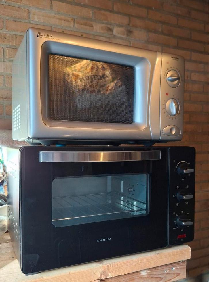 Inventum vrijstaande oven met grill, Witgoed en Apparatuur, Ovens, Gebruikt, Vrijstaand, Oven met grill, 45 tot 60 cm, 45 tot 60 cm