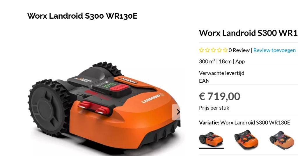 Worx robotmaaier; nieuw, Ophalen, Nieuw, Worx, Bestuurbaar via app