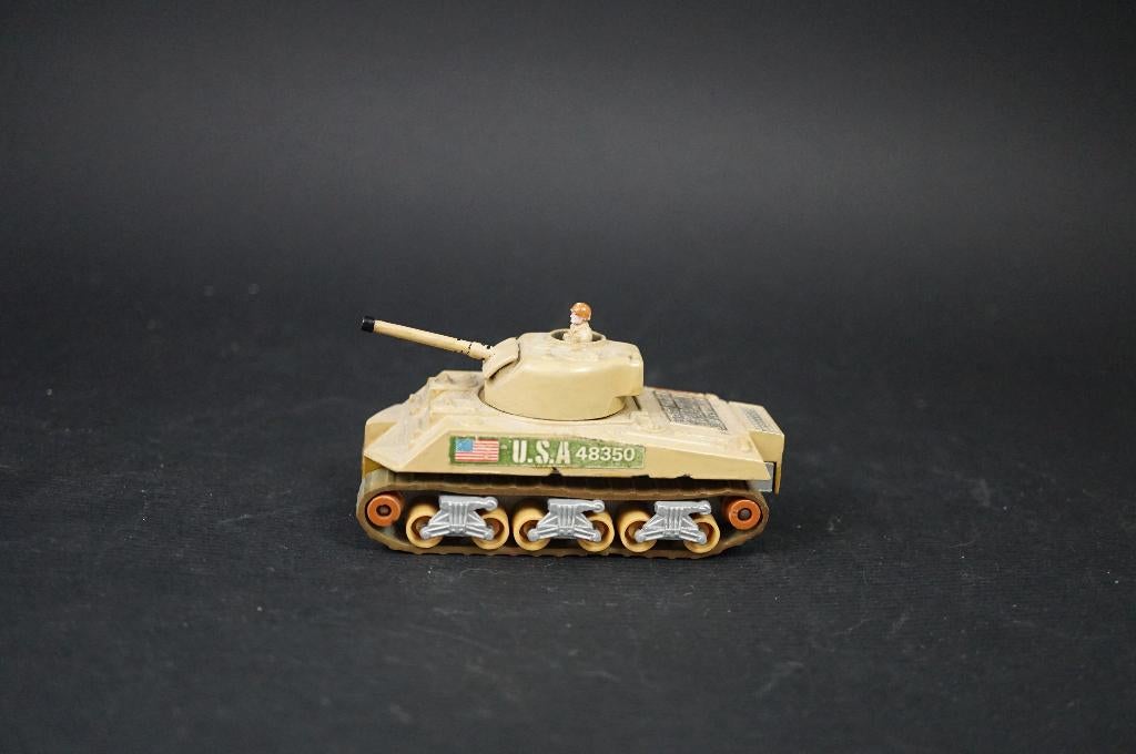 Matchbox Sherman tank - 1974 - TOP, Ophalen of Verzenden, Zo goed als nieuw