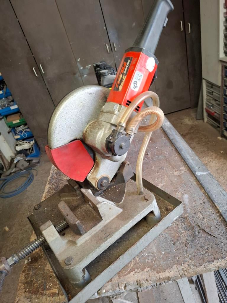 Metaal afkortzaag, Doe-het-zelf en Verbouw, Gereedschap | Zaagmachines, Ophalen, Gebruikt, 70 mm of meer, Afkortzaag