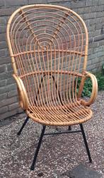 Rohé Noordwolde/Dirksland van Sliedrecht. Rotan fauteuil., Ophalen, Bohemian/mid-century., Zo goed als nieuw, 50 tot 75 cm