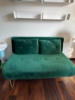 Beliani Slaapbank VESTFOLD Fluweel Donkergroen 2-zits, Ophalen, Gebruikt, Tweepersoons, Groen