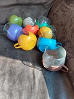 Retro theeglazen met gekleurde houders, Ophalen of Verzenden, Huis en Inrichting