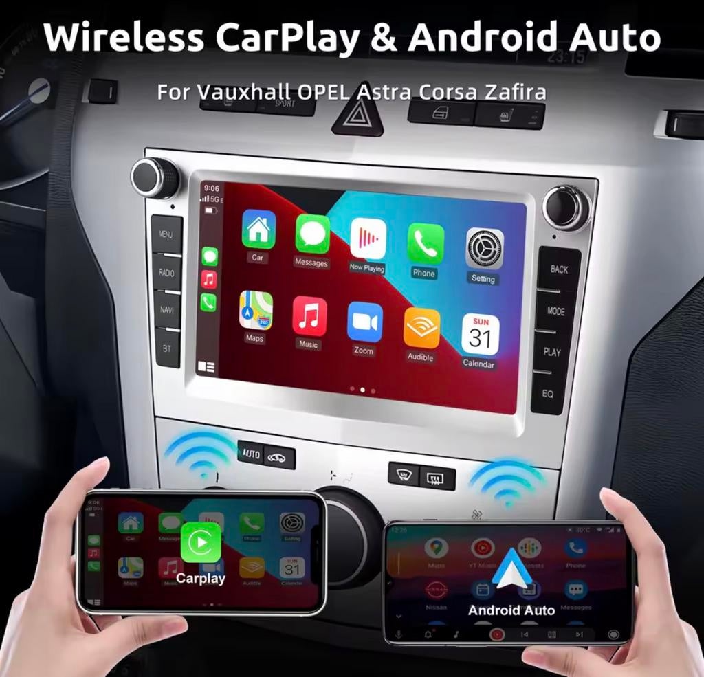Auto radio navigatie Bluetooth CarPlay & Android auto, Auto diversen, Ophalen of Verzenden, Nieuw