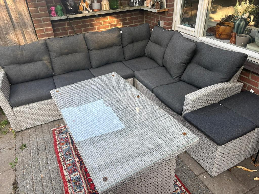 Loungeset / Tuinset van Hartman, Tuin en Terras, Tuinsets en Loungesets, Ophalen, Bank, Loungeset, Wicker