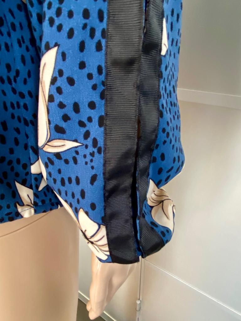 J92 Only maat 36=S blouse top blauw/beige/wit/zwart, Only, Blauw, Ophalen of Verzenden, Zo goed als nieuw