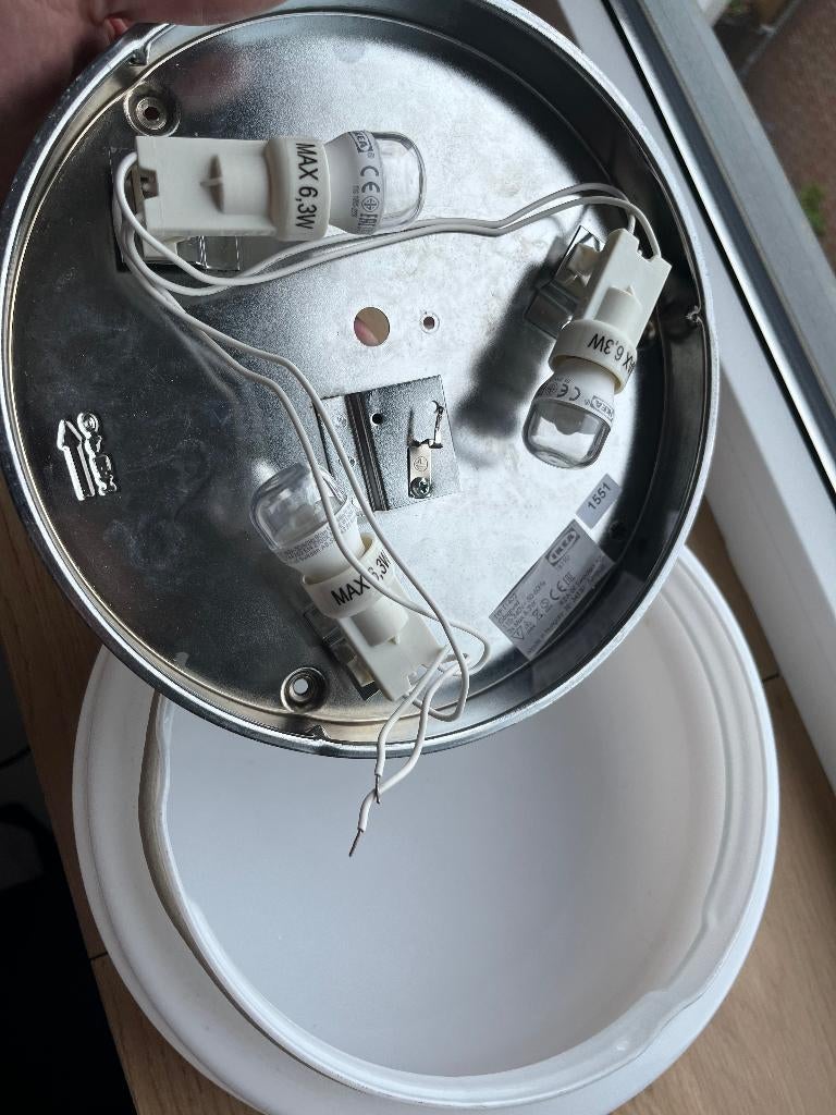 Plafoniere (ikea) incl lampjes, Ophalen, Zo goed als nieuw, Glas, Minder dan 50 cm