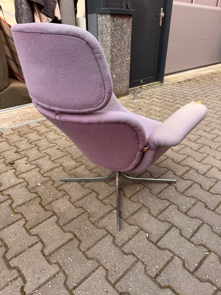 Set van Artifort Big Tulip fauteuils + hocker, vintage staat, Ophalen, Luxe design, Gebruikt, 75 tot 100 cm