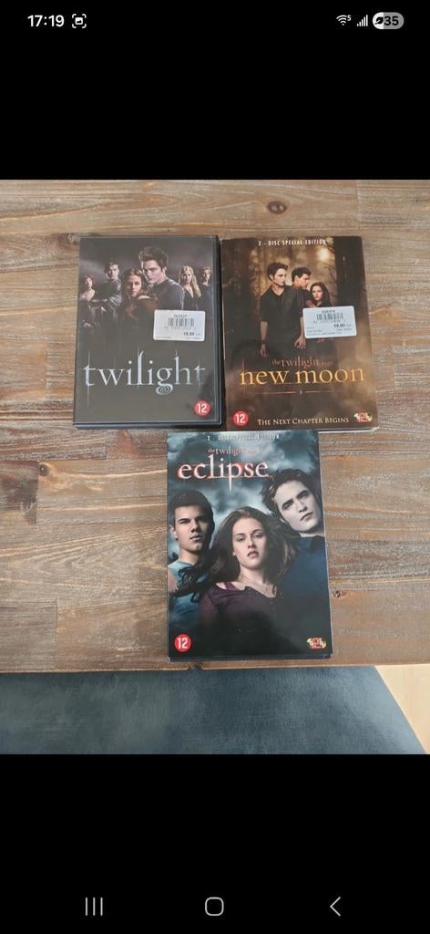 Twilight Saga DVD's: Twilight, New Moon, Eclipse, Vanaf 12 jaar, Ophalen of Verzenden, Gebruikt, Science Fiction