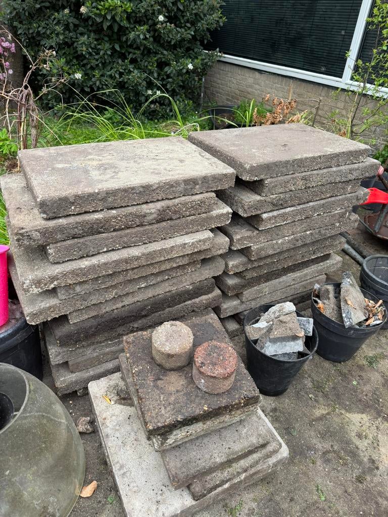 Tuintegels 60x40 - 18 stuks, Ophalen, Zo goed als nieuw, Overige materialen