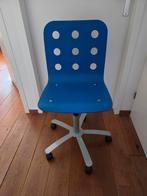 Houten blauwe bureaustoel IKEA, Ophalen, Gebruikt, Blauw, Bureaustoel
