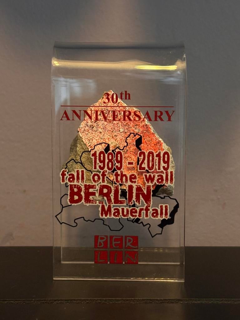 Origineel stuk Berlijnse Muur 1989 | Jubileum, Antiek en Kunst, Curiosa en Brocante, Ophalen of Verzenden