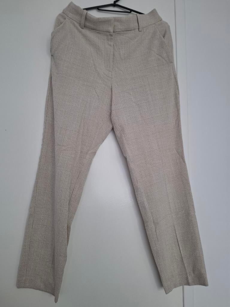 Beige pantalon met ruitpatroon maat 38, Kleding | Dames, Ophalen