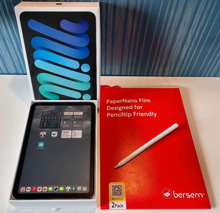 iPad Mini 7 (nog geen jaar oud) - zeer compleet!, Computers en Software, Apple iPads, Zo goed als nieuw, Apple iPad, Wi-Fi, 8 inch