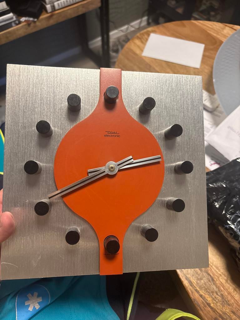 Diehl Electronic Wandklok - Vintage Design (23cm), Ophalen of Verzenden