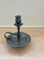 Tinnen kandelaar met handvat, Ophalen, Koper of Brons