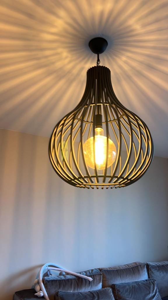 CHERICONI Hanglamp Goccia Ø 60 cm zwart, Huis en Inrichting, Lampen | Hanglampen, Ophalen of Verzenden, Zo goed als nieuw, Minder dan 50 cm