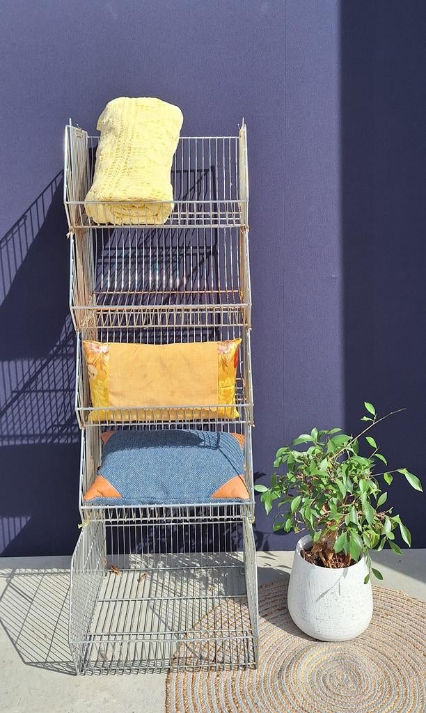 Industriële vintage stapel draadmanden, winkel inrichting, Ophalen, Gebruikt, Vintage, Nvt