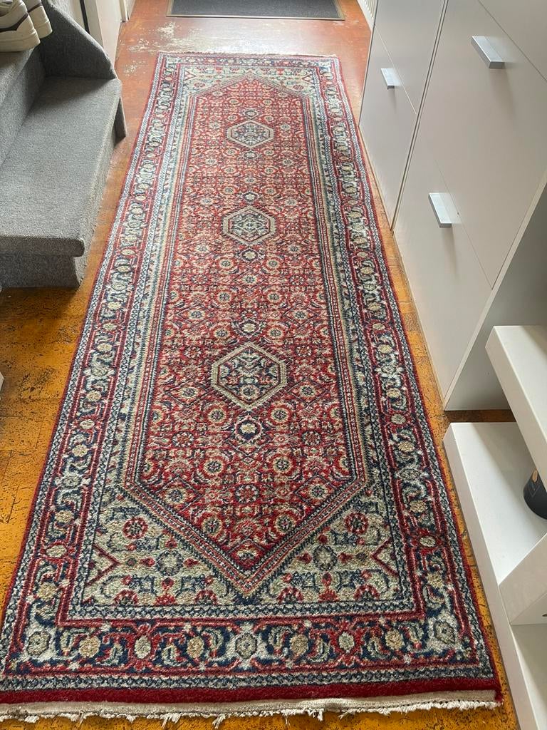 Echt hand geknoopt perzische loper, 200 cm of meer, Zo goed als nieuw, Rechthoekig, 50 tot 100 cm
